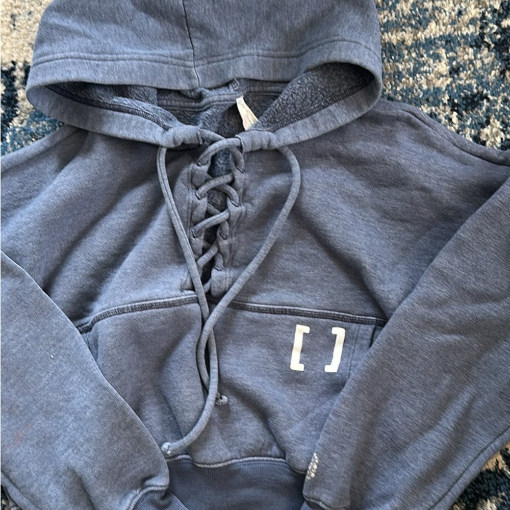 FP Movement by Free People Charcoal Lace-Up Hoodie